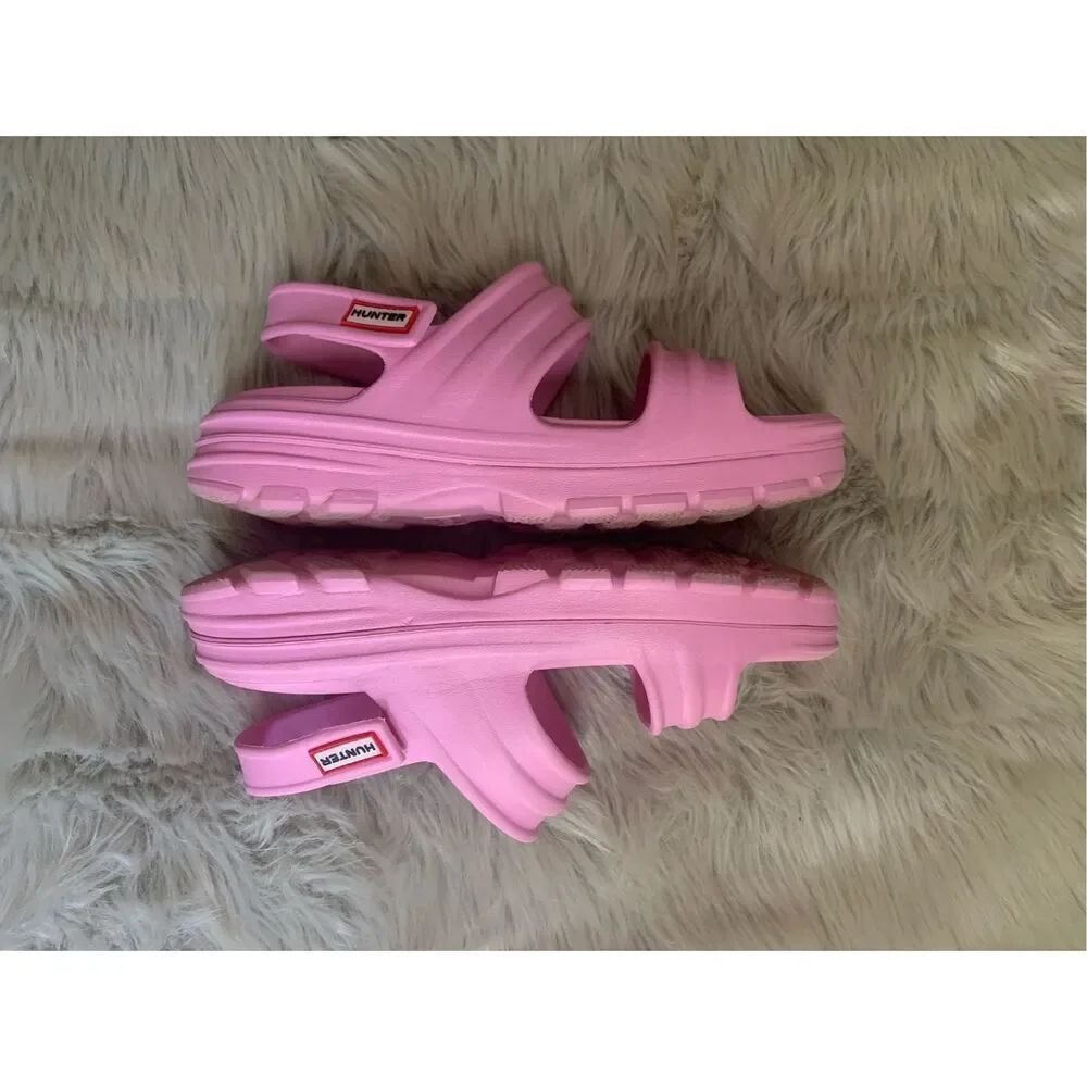 Womens Hunter Boots BLOOM ALGAE FOAM SANDAL Pink Fizz Size 9 - Picture 6 of 9
